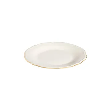 Middagsservise (24 deler) Opviq Altin File Fulya 24 (32 x 36 x 41 cm) Hvit Gull - Hvit og gull - Servering & borddekking - Tallerkener - Firkantet tallerken