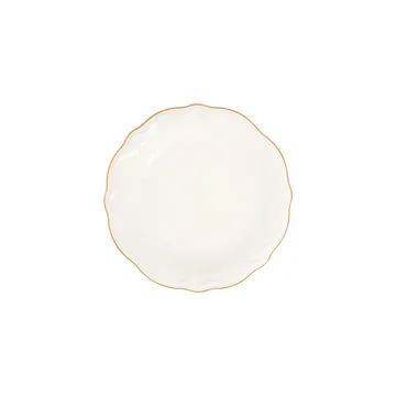 Middagsservise (24 deler) Opviq Altin File Fulya 24 (32 x 36 x 41 cm) Hvit Gull - Hvit og gull - Servering & borddekking - Tallerkener - Firkantet tallerken