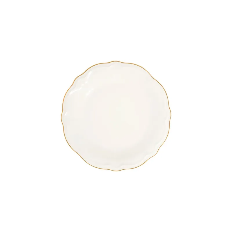 Middagsservise (24 deler) Opviq Altin File Fulya 24 (32 x 36 x 41 cm) Hvit Gull - Hvit og gull - Servering & borddekking - Tallerkener - Firkantet tallerken