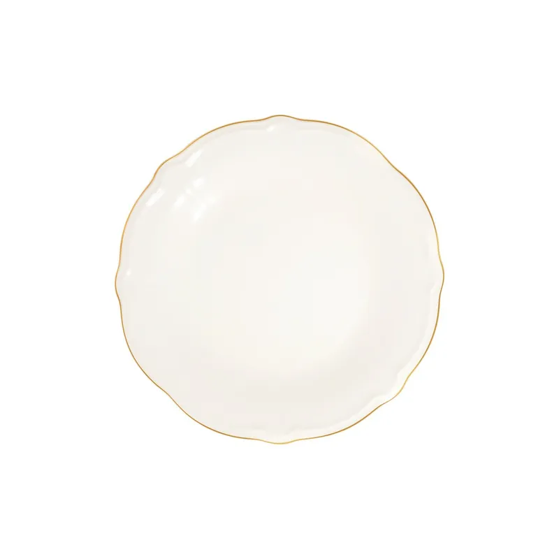 Middagsservise (24 deler) Opviq Altin File Fulya 24 (32 x 36 x 41 cm) Hvit Gull - Hvit/gull - Servering & borddekking - Tallerkener - Firkantet tallerken