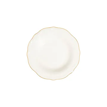 Middagsservise (24 deler) Opviq Altin File Fulya 24 (32 x 36 x 41 cm) Hvit Gull - Hvit/gull - Servering & borddekking - Tallerkener - Firkantet tallerken