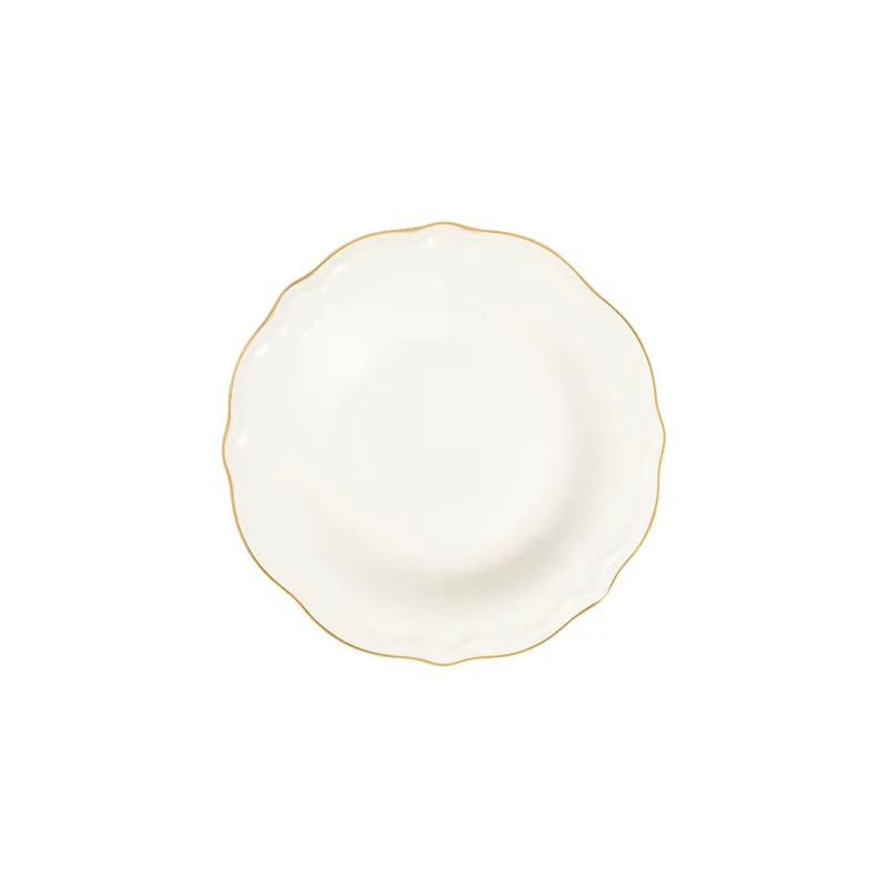 Middagsservise (24 deler) Opviq Altin File Fulya 24 (32 x 36 x 41 cm) Hvit Gull - Hvit/gull - Servering & borddekking - Tallerkener - Firkantet tallerken
