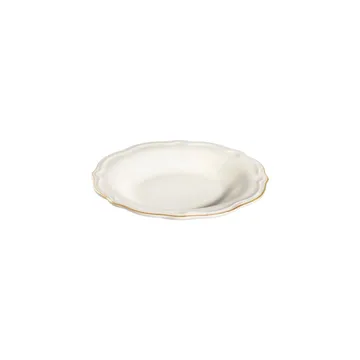 Middagsservise (24 deler) Opviq Altin File Fulya 24 (32 x 36 x 41 cm) Hvit Gull - Hvit/gull - Servering & borddekking - Tallerkener - Firkantet tallerken