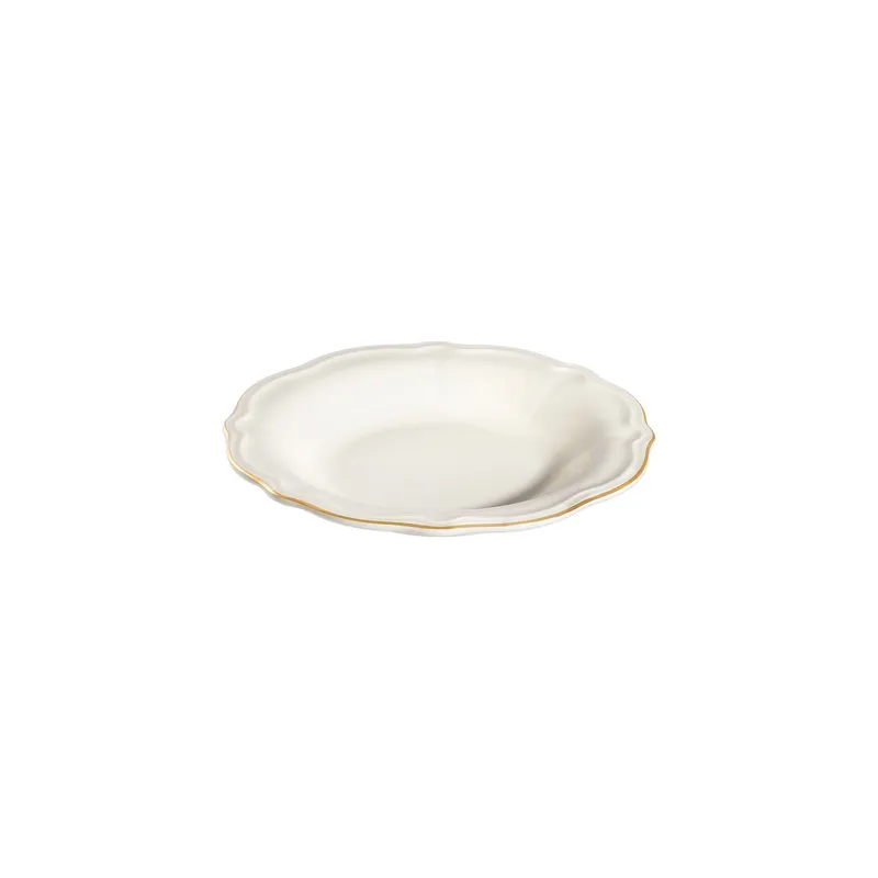 Middagsservise (24 deler) Opviq Altin File Fulya 24 (32 x 36 x 41 cm) Hvit Gull - Hvit/gull - Servering & borddekking - Tallerkener - Firkantet tallerken