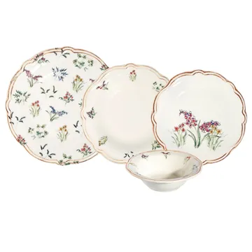 Middagsservise (24 deler) Opviq Amber Fulya 24 (32 x 36 x 41 cm) Flerfarget - Flerfarget - Servering & borddekking - Tallerkener - Firkantet tallerken