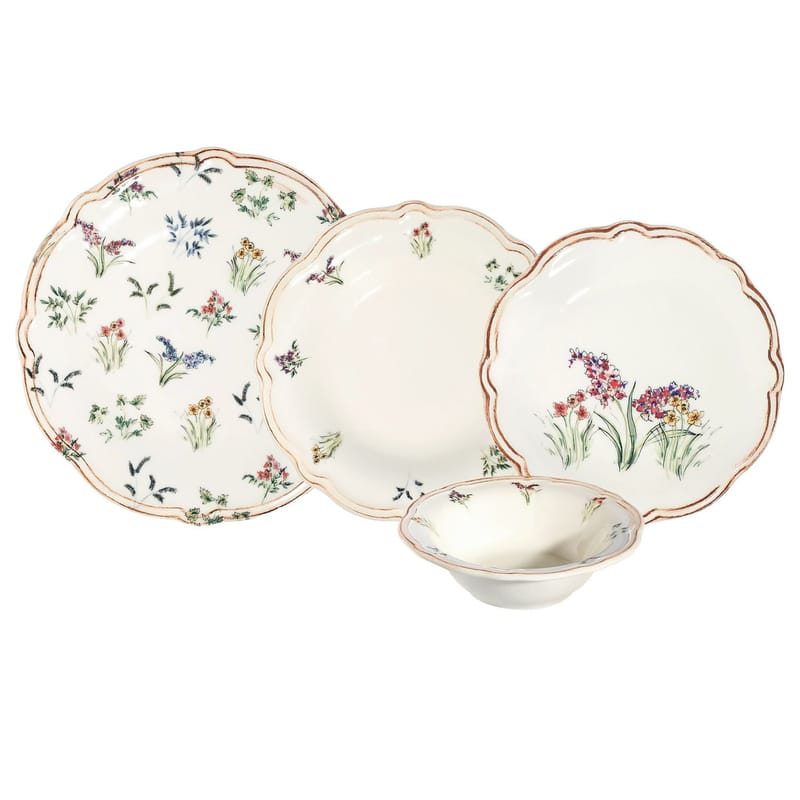 Middagsservise (24 deler) Opviq Amber Fulya 24 (32 x 36 x 41 cm) Flerfarget - Flerfarget - Servering & borddekking - Tallerkener - Firkantet tallerken