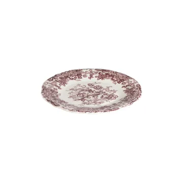 Middagsservise (24 deler) Opviq Antigue Fulya 24 (32 x 36 x 41 cm) Hvit Mørk bordeaux - Hvit og mørk burgunder - Servering & borddekking - Tallerkener - Firkantet tallerken