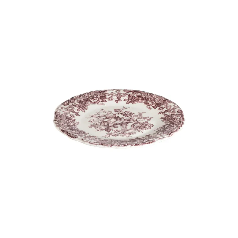 Middagsservise (24 deler) Opviq Antigue Fulya 24 (32 x 36 x 41 cm) Hvit Mørk bordeaux - Hvit og mørk burgunder - Servering & borddekking - Tallerkener - Firkantet tallerken