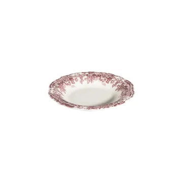 Middagsservise (24 deler) Opviq Antigue Fulya 24 (32 x 36 x 41 cm) Hvit Mørk bordeaux - Hvit og mørk burgunder - Servering & borddekking - Tallerkener - Firkantet tallerken