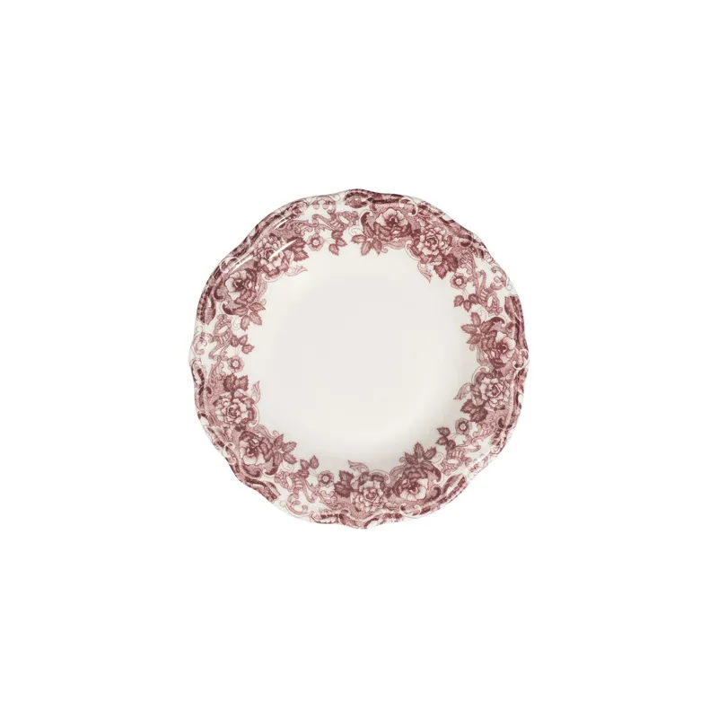 Middagsservise (24 deler) Opviq Antigue Fulya 24 (32 x 36 x 41 cm) Hvit Mørk bordeaux - Hvit og mørk burgunder - Servering & borddekking - Tallerkener - Firkantet tallerken