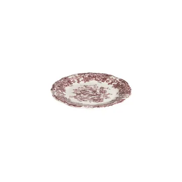 Middagsservise (24 deler) Opviq Antigue Fulya 24 (32 x 36 x 41 cm) Hvit Mørk bordeaux - Hvit og mørk burgunder - Servering & borddekking - Tallerkener - Firkantet tallerken