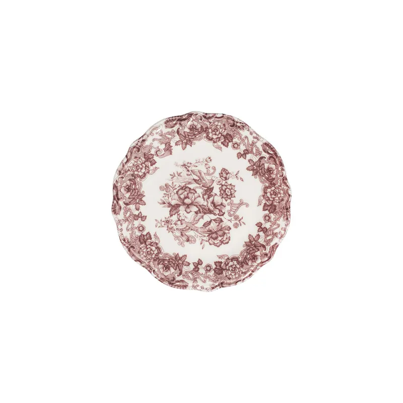 Middagsservise (24 deler) Opviq Antigue Fulya 24 (32 x 36 x 41 cm) Hvit Mørk bordeaux - Hvit og mørk burgunder - Servering & borddekking - Tallerkener - Firkantet tallerken