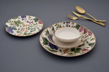 Middagsservise (24 deler) Opviq Berries (32 x 32 x 29 cm) flerfarget - Flerfarget - Servering & borddekking - Tallerkener - Firkantet tallerken