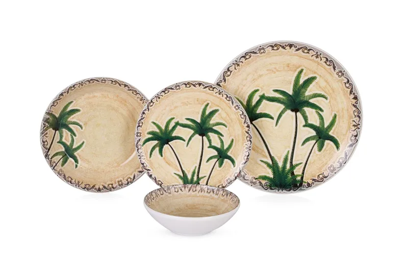Middagsservise (24 deler) Opviq Coastal (32 x 32 x 29 cm) Flerfarget, Flerfarget