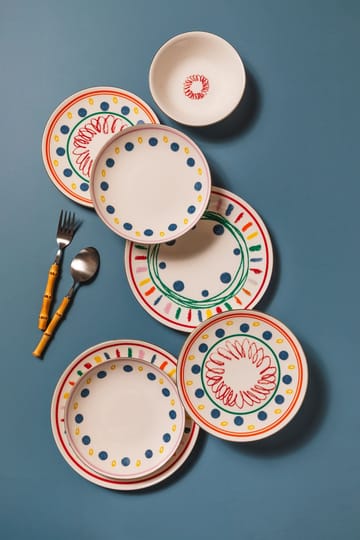 Middagsservise (24 deler) Opviq Color Rush Chic 24 (32 x 36 x 41 cm) Flerfarget - Flerfarget - Servering & borddekking - Tallerkener - Firkantet tallerken