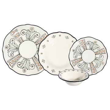 Middagsservise (24 deler) Opviq Helen Fulya 24 (32 x 36 x 41 cm) Flerfarget - Flerfarget - Servering & borddekking - Tallerkener - Firkantet tallerken