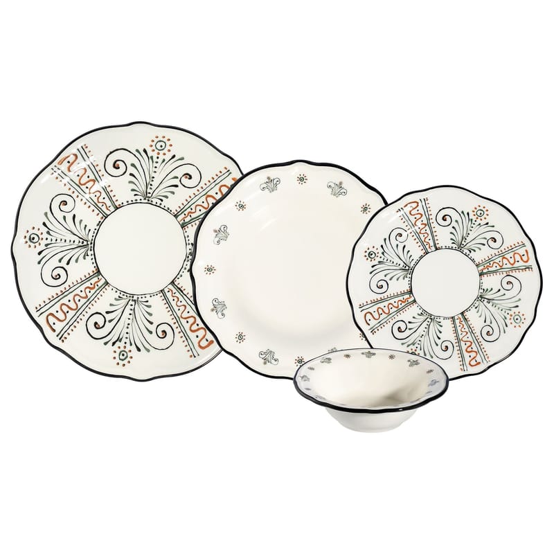 Middagsservise (24 deler) Opviq Helen Fulya 24 (32 x 36 x 41 cm) Flerfarget - Flerfarget - Servering & borddekking - Tallerkener - Firkantet tallerken