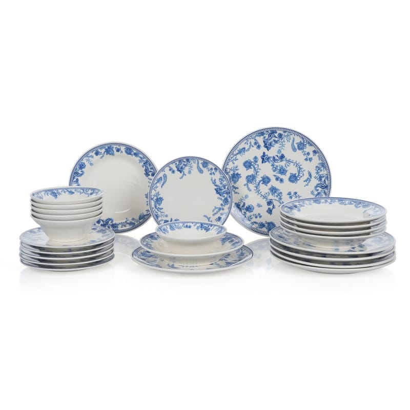 Middagsservise (24 deler) Opviq Hidden (32 x 32 x 29 cm) flerfarget - Flerfarget - Servering & borddekking - Tallerkener - Firkantet tallerken