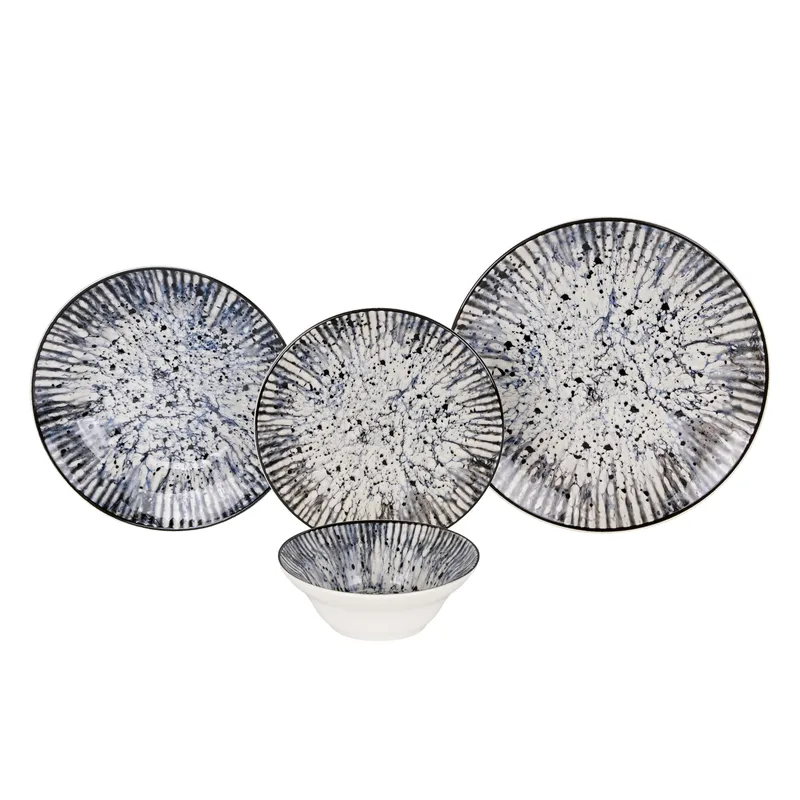 Middagsservise (24 deler) Opviq Rock (32 x 32 x 29 cm) Flerfarget, Flerfarget