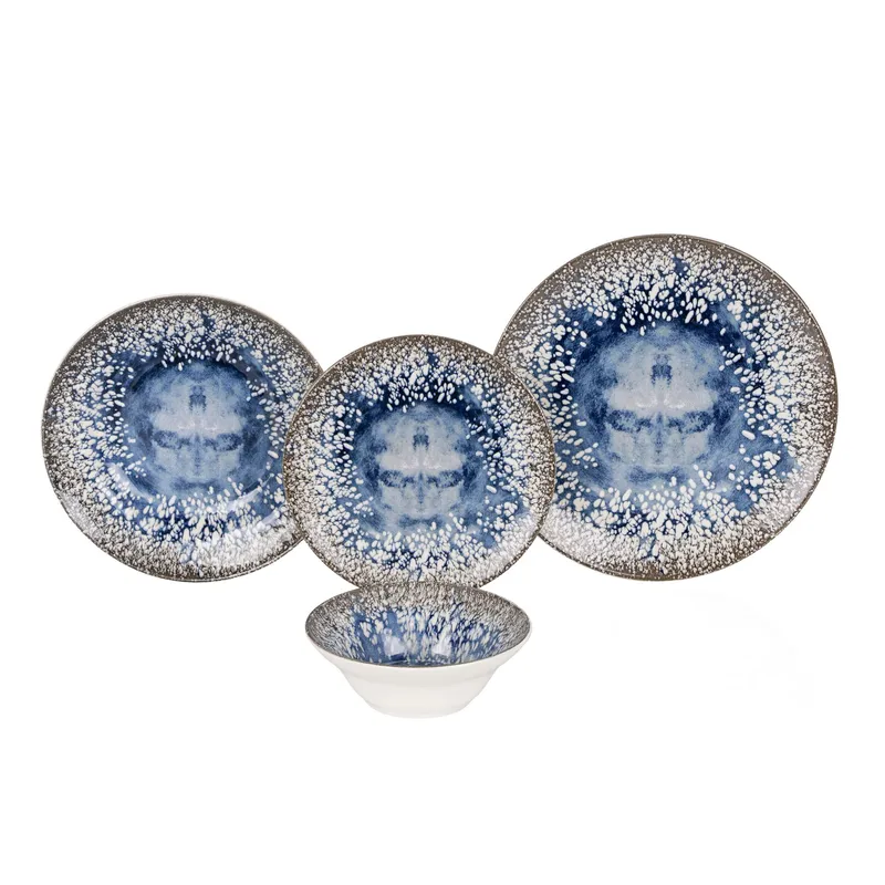 Middagsservise (24 deler) Opviq Stone Light (32 x 32 x 29 cm) Flerfarget, Flerfarget