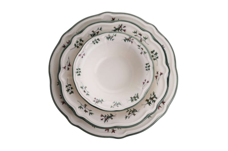 Middagsservise (24 deler) Opviq Terra (32 x 35 x 41 cm) Flerfarget - Flerfarget - Servering & borddekking - Tallerkener - Firkantet tallerken