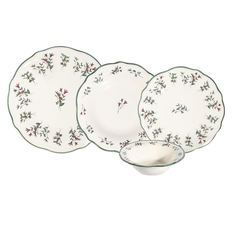 Middagsservise (24 deler) Opviq Terra Fulya 24 (32 x 36 x 41 cm) Flerfarget - Flerfarget - Servering & borddekking - Tallerkener - Firkantet tallerken