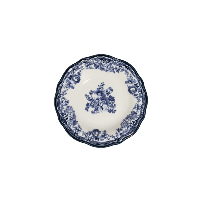 Middagsservise (24 deler) Opviq Velour Navy Blue Fulya 24 (32 x 36 x 41 cm) Hvit marineblå - Hvit og marineblå - Servering & borddekking - Tallerkener - Firkantet tallerken