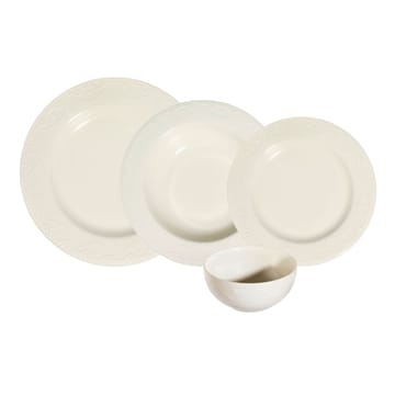 Middagsservise (24 deler) Opviq Zincir 24 (32 x 36 x 41 cm) Hvit - Hvit - Servering & borddekking - Tallerkener - Firkantet tallerken