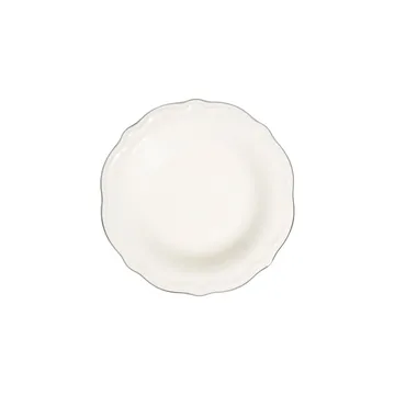 Middagsservise (24 deler) Opviq Platin Yaldiz Fulya 24 (32 x 36 x 41 cm) Hvit Sølv - Hvitt og sølv - Servering & borddekking - Tallerkener - Firkantet tallerken