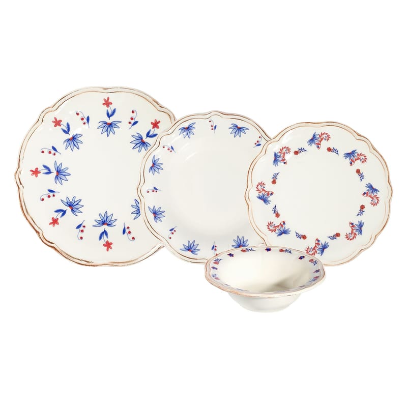 Middagsservise (24 deler) Opviq Pamela Fulya 24 (32 x 36 x 41 cm) Flerfarget - Flerfarget - Servering & borddekking - Tallerkener - Tallerkensett