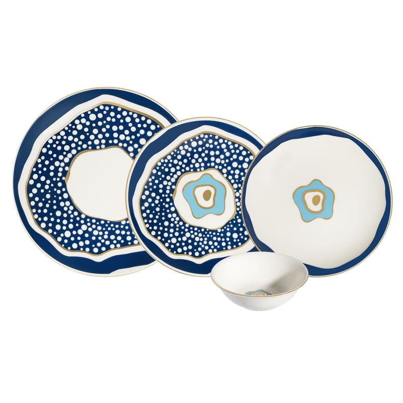 Middagsservise (24 deler) Opviq Pavo Chic 24 (32 x 36 x 41 cm) Flerfarget - Flerfarget - Servering & borddekking - Tallerkener - Firkantet tallerken