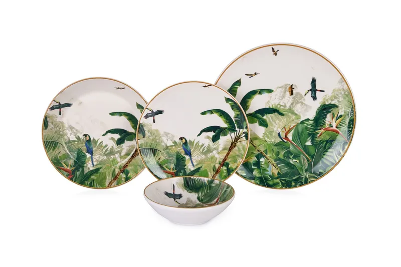 Middagsservise (24 deler) Opviq Polly (32 x 32 x 29 cm) Flerfarget, Flerfarget
