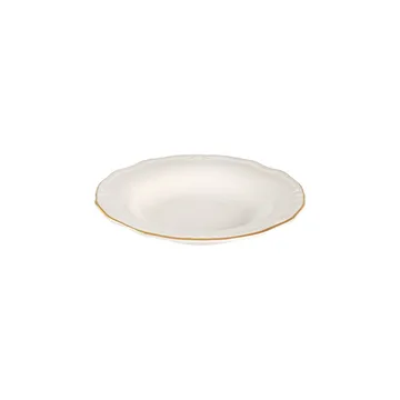 Middagsservise (53 deler) Opviq Altin Yaldiz Tiffany 53 (53 x 33 x 36 cm) hvit gull - Hvit og gull - Servering & borddekking - Tallerkener - Firkantet tallerken