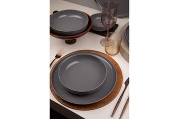 Spisesett (12 deler) Athodna Antrasitt - Antrasitt - Servering & borddekking - Tallerkener - Tallerkensett