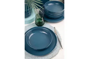 Spisesett (12 deler) Ceremony Mørk Blå - Mørkeblå - Servering & borddekking - Tallerkener - Tallerkensett