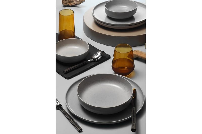 Spisesett (12 deler) Loomba Flerfarget - Multifarget - Servering & borddekking - Tallerkener - Tallerkensett