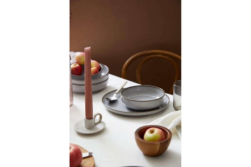 Spisesett (12 deler) Pinewick Grå - Kullgrå - Servering & borddekking - Tallerkener - Tallerkensett