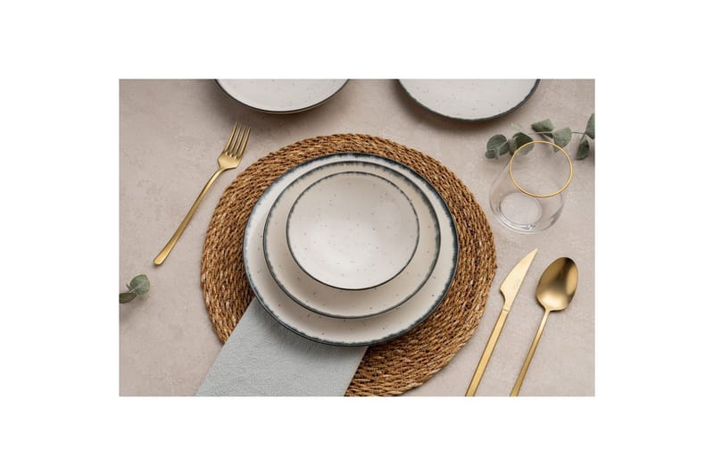 Spisesett (24 deler) Noriel Multicolor - Multifarget - Servering & borddekking - Tallerkener - Tallerkensett