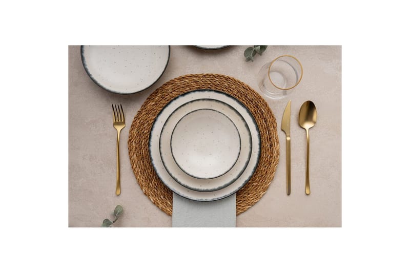 Spisesett (24 deler) Noriel Multicolor - Multifarget - Servering & borddekking - Tallerkener - Tallerkensett