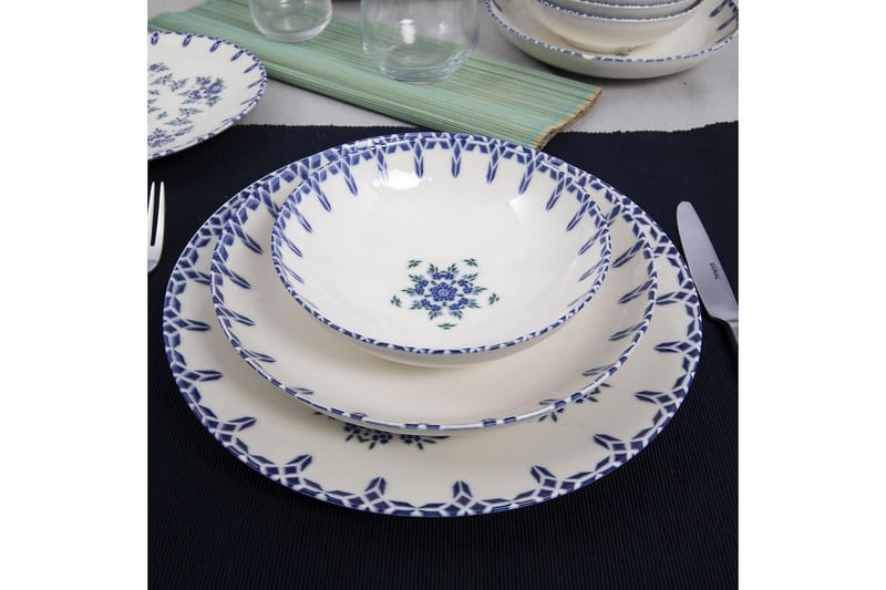 Subatan Tallerkensett 24 Deler - Porselen/Hvit - Servering & borddekking - Tallerkener - Tallerkensett