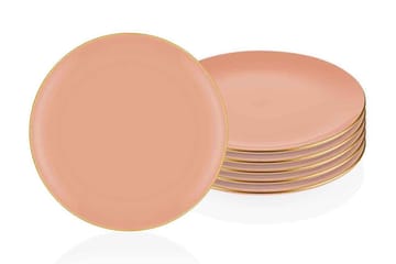 Tallerkensett 6-pk - Laxrosa - Servering & borddekking - Tallerkener - Tallerkensett