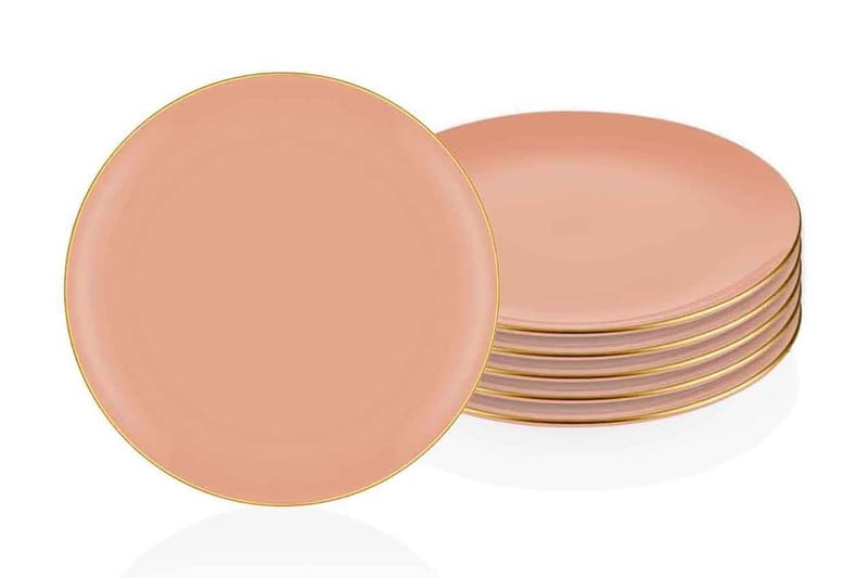 Tallerkensett 6-pk - Laxrosa - Servering & borddekking - Tallerkener - Tallerkensett