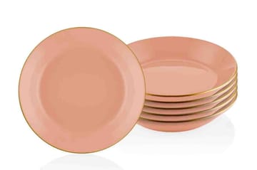 Tallerkensett 6-pk - Laxrosa - Servering & borddekking - Tallerkener - Tallerkensett