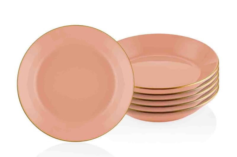 Tallerkensett 6-pk - Laxrosa - Servering & borddekking - Tallerkener - Tallerkensett