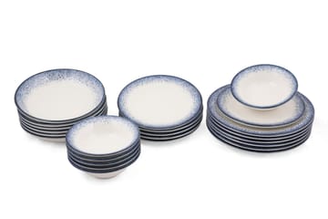 Tallerkensett Adine 24 Deler - NanoPorselen/Mørkeblå - Servering & borddekking - Tallerkener - Tallerkensett