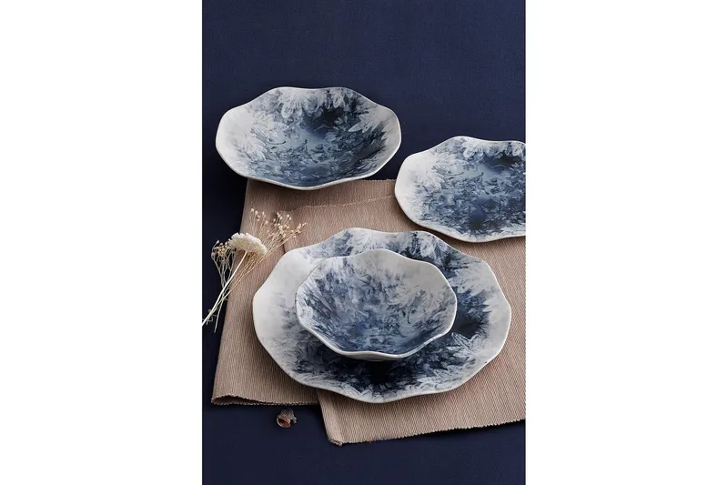 Tallerkensett Subatan 24 Deler - Porselen / Hvit - Servering & borddekking - Tallerkener - Tallerkensett