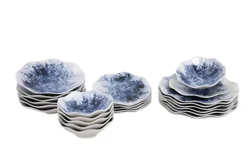 Tallerkensett Subatan 24 Deler - Porselen / Hvit - Servering & borddekking - Tallerkener - Tallerkensett