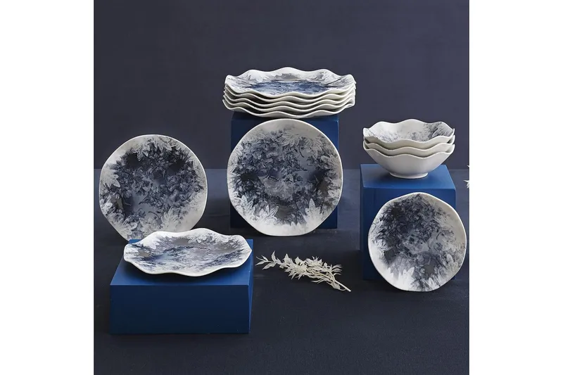 Tallerkensett Subatan 24 Deler - Porselen / Hvit - Servering & borddekking - Tallerkener - Tallerkensett