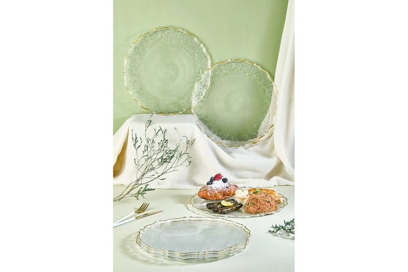 Tharos Tallriksset 28 cm - Gjennomsiktig - Servering & borddekking - Tallerkener - Tallerkensett