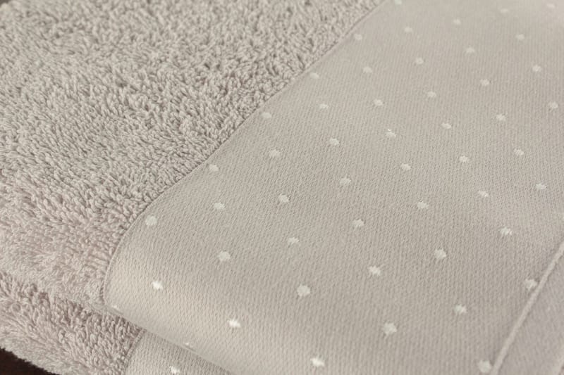 aheser Håndkle 50x90 cm 2-pk - Lysegrå/Hvit - Tekstiler & tepper - Baderomstekstiler